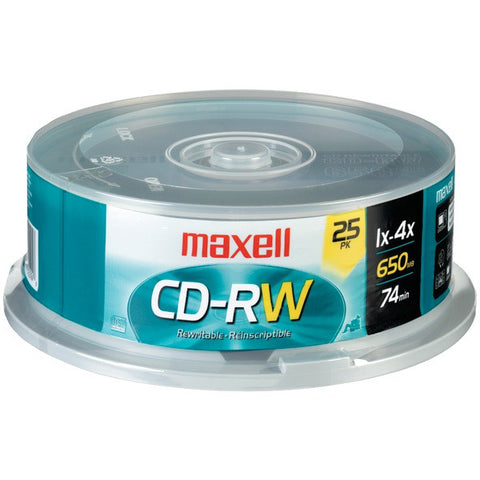 MAXELL 630026 700MB 80-Minute CD-RWs (25-ct Spindle)