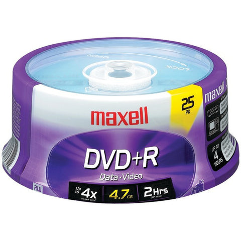 MAXELL 634050-639011 4.7GB 120-Minute DVD+Rs (25-ct Spindle)