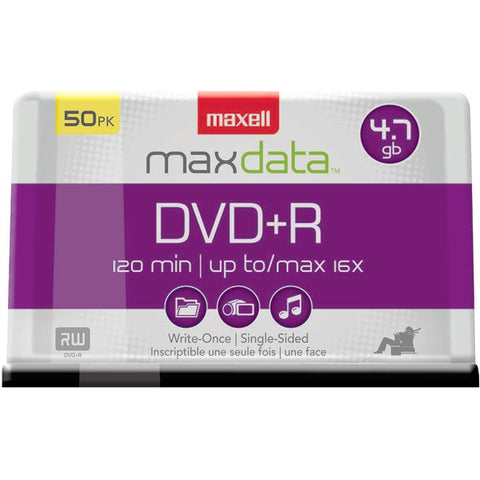 MAXELL 634053-639013 4.7GB 120-Minute DVD+Rs (50-ct Spindle)