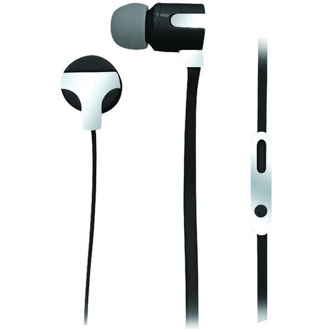 NAXA NE-939 SILVER ASTRA Isolation Stereo Earphones with Microphone (Silver)