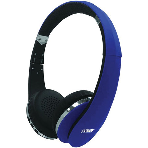 NAXA NE-941 BLUE NEURALE Bluetooth(R) Wireless Stereo Headphones with Microphone (Blue)