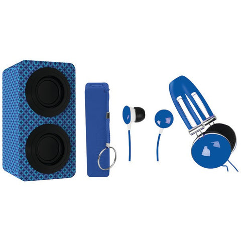 NAXA NAS3061ABLUE Portable Stereo Bluetooth(R) Speaker Pack (Blue)