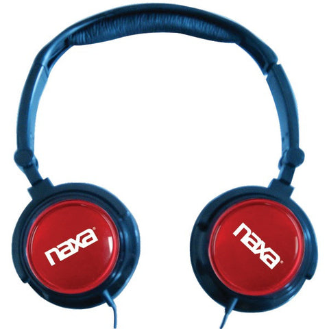 NAXA NE926RD 2-in-1 Combo Super Bass Stereo Headphones & Earbuds (Red)