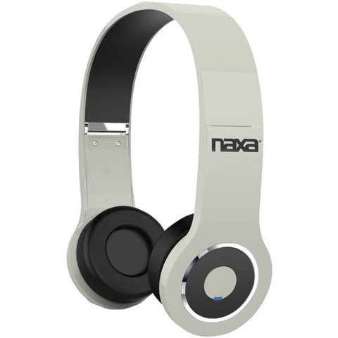 NAXA NE-932 WH Bluetooth(R) Headphones with Microphone (White)