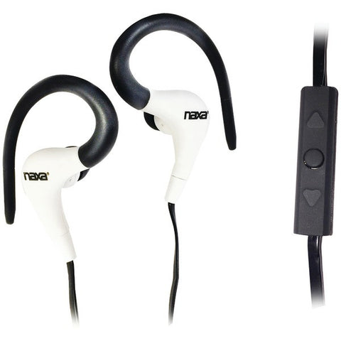 NAXA NE-935W SPIRIT Sport Earphones with Microphone (White)