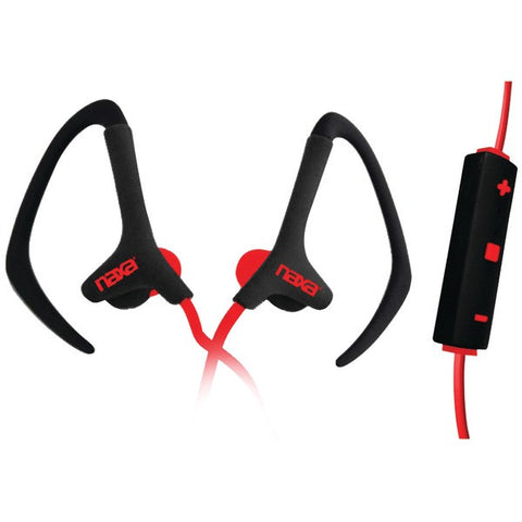 NAXA NE-936R NEURALE Sport Earphones with Microphone (Red)