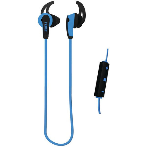 NAXA NE-937B VECTORMX Wireless Sport Earphones with Microphone (Blue)