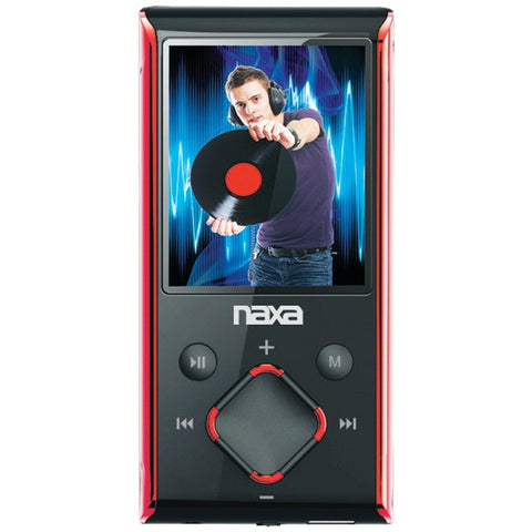 NAXA NMV173NRD 8GB 1.8" LCD Portable Media Players (Red)