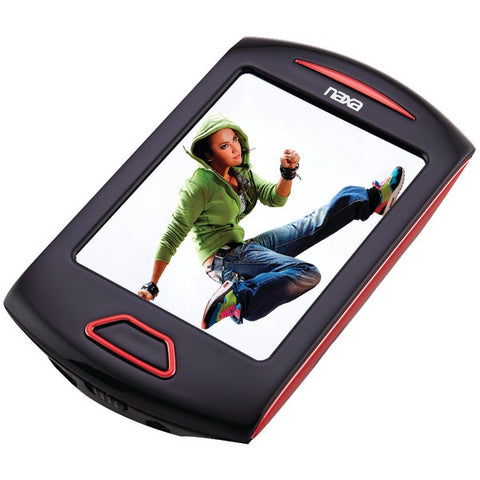 NAXA NMV179RD 8GB 2.8" Touchscreen Portable Media Players (Red)