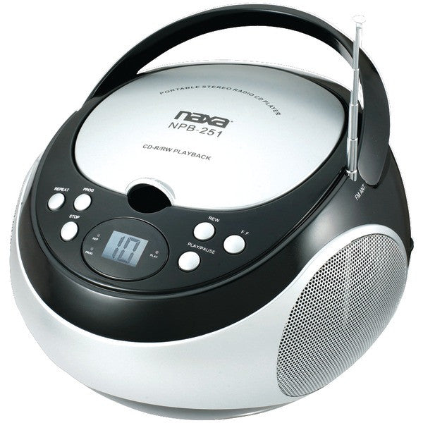 NAXA NPB251BK Portable CD Players with AM-FM Radio (Black)