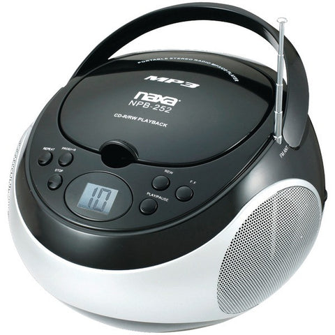 NAXA NPB252BK Portable CD-MP3 Players with AM-FM Stereo (Black)