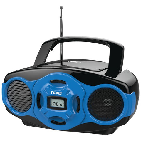 NAXA NPB-264 BL Portable CD-MP3 Mini Boom Boxes & USB Player (Blue)
