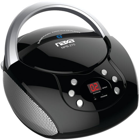 NAXA NPB-270 Bluetooth(R) Streaming CD-CD-R-RW Boom Box