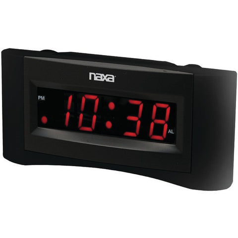 NAXA NRC-165 Easy-to-Read Dual Alarm Clock with USB Charger