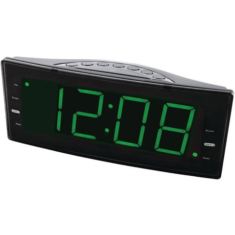 NAXA NRC-166 Easy-to-Read Dual Alarm Clock with Jumbo Display & USB Charger