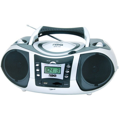 NAXA NPB-250A Portable MP3 & CD Player with AM-FM Radio