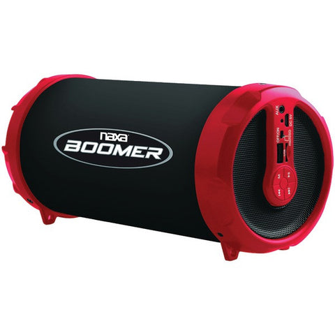 NAXA NAS-3071 RED BOOMER Portable Bluetooth(R) Speaker (Red)