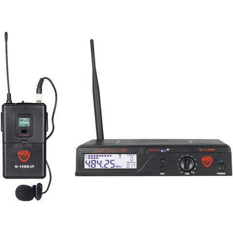 NADY U-1100 LT-O-A UHF 100-Channel Wireless Lavalier Handheld Microphone System