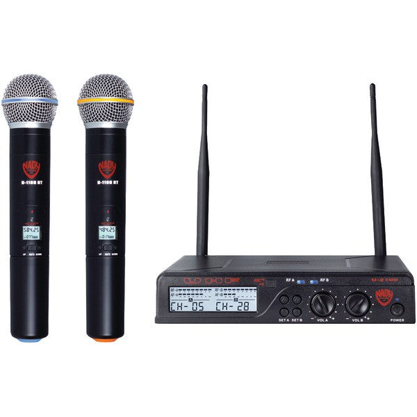 NADY U-2100 HT BAND A-B Dual UHF Wireless Handheld Microphone System