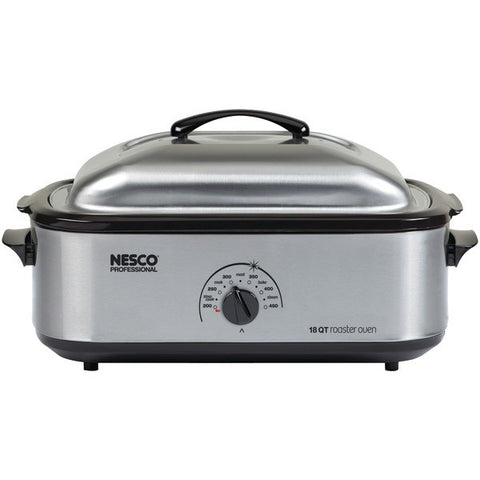 NESCO 4818-25PR 18-Quart Roaster Oven (Stainless Steel with Stainless Porcelain Cookwell)