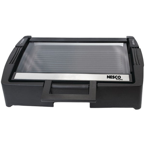 NESCO GRG-1000 1,300-Watt Glass Grill with Glass Lid