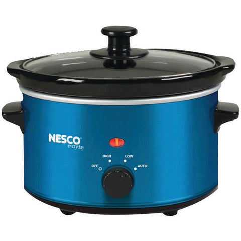 NESCO SC-150B 1.5-Quart Oval Slow Cooker (Metallic Blue)