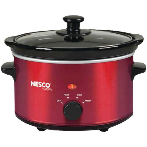 NESCO SC-150R 1.5-Quart Oval Slow Cooker (Metallic Red)