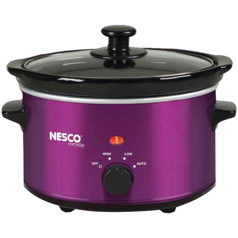 NESCO SC-150V 1.5-Quart Oval Slow Cooker (Metallic Purple)
