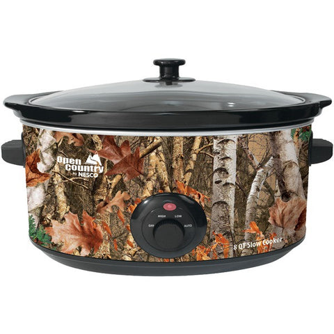 Open Country By NESCO SC-8017 Portable 8-Quart Woodland Birch Slow Cooker