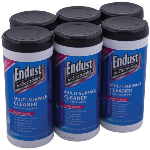 Endust for Electronics 11506P6 LCD & Plasma Pop-up Screen Wipes, 70-ct, 6 pk