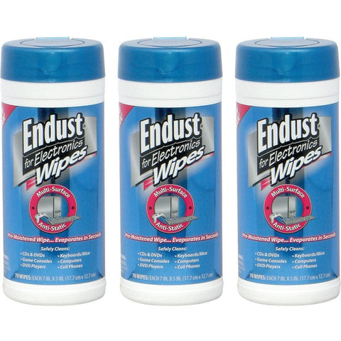 Endust 259000 Anti-static Pop-up Wipes 70 Count 3 Pack