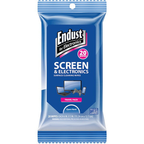 ENDUST EFE14705 Screen & Electronic Wipes Soft Pack, 20 ct