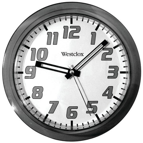 WESTCLOX 32004BK 7.75" Translucent Wall Clock (Black)