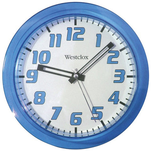 WESTCLOX 32004BL 7.75" Translucent Wall Clock (Blue)
