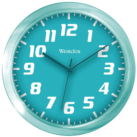 WESTCLOX 32004T 7.75" Translucent Wall Clock (Teal)