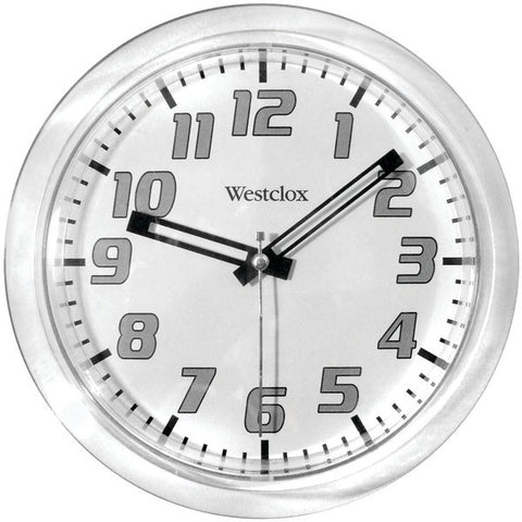 WESTCLOX 32004 7.75" Translucent Wall Clock (White)