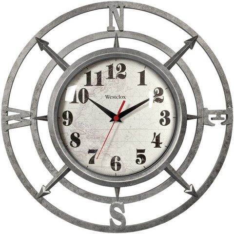 WESTCLOX 32021C 14" Round Compass Wall Clock