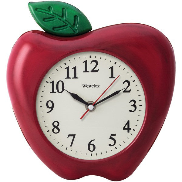 WESTCLOX 32038A 3-Dimensional Apple 10" Wall Clock