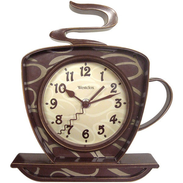 WESTCLOX 32038 Coffee Time 3-Dimensional Wall Clock