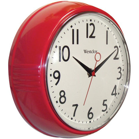 WESTCLOX 32042R 9.5" Retro 1950s Kitchen Wall Clock