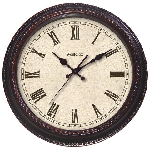 WESTCLOX 32059 20" Round Marbled Case Finish Clock