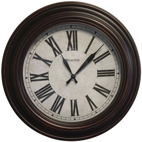 WESTCLOX 32213VBR-20 20" Round Roman Numeral Wall Clock