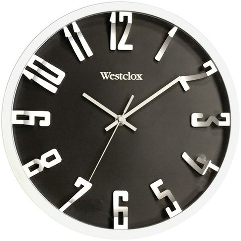 WESTCLOX 32913 12" Round 3D Number Wall Clock