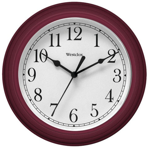 WESTCLOX 46983 9" Decorative Wall Clock (Red)