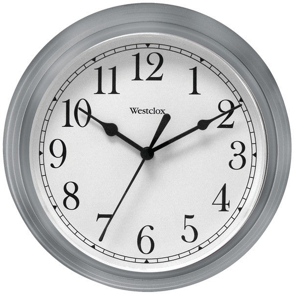 WESTCLOX 46984A 9" Decorative Wall Clock (Gray)