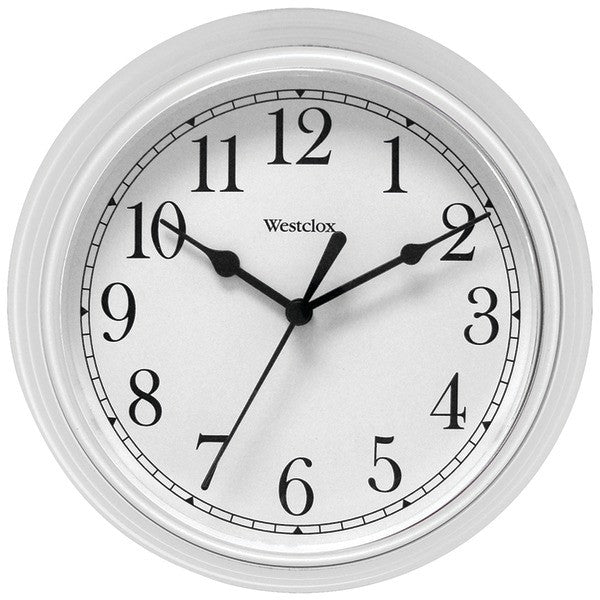 WESTCLOX 46994A 9" Decorative Wall Clock (White)