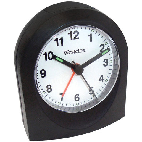 WESTCLOX 47312A Bedside Analog Alarm Clock (Black)