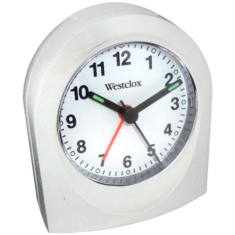 WESTCLOX 47312B Bedside Analog Alarm Clock (White)