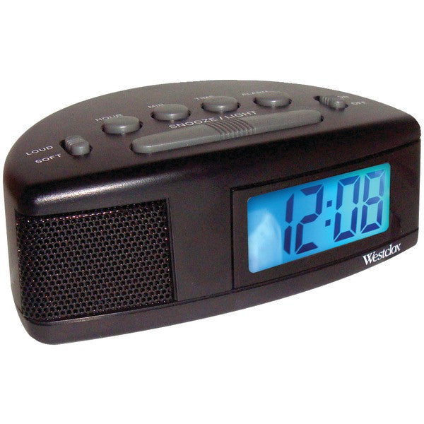 WESTCLOX 47547 Super Loud LCD Alarm Clock with Blue Backlight