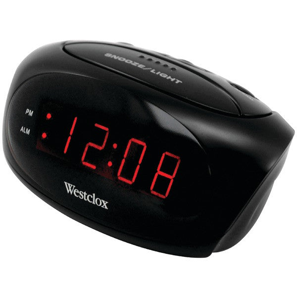 WESTCLOX 70044A Super-Loud LED Electric Alarm Clock (Black)